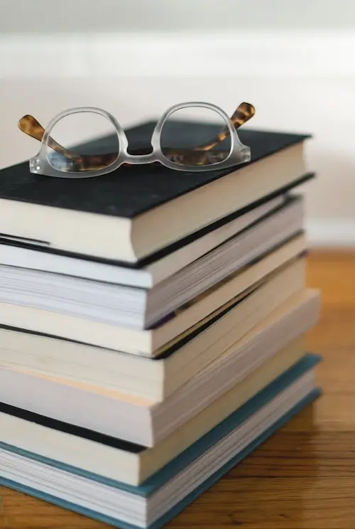 Books and reading glasses