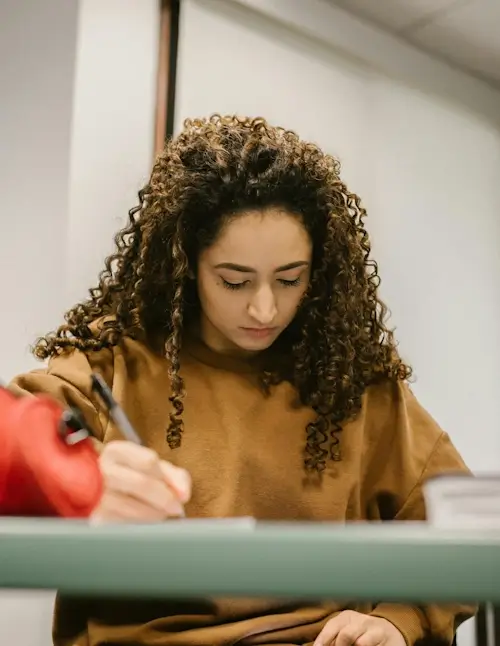 Student during an exam