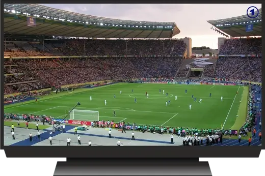 TV showing football matches